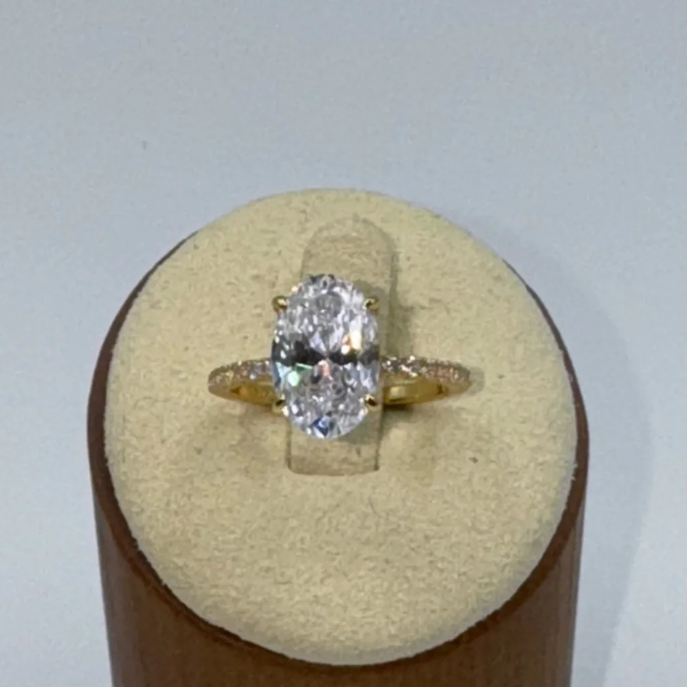 18k 3ct Oval Cut Ring - Picture 9 of 15